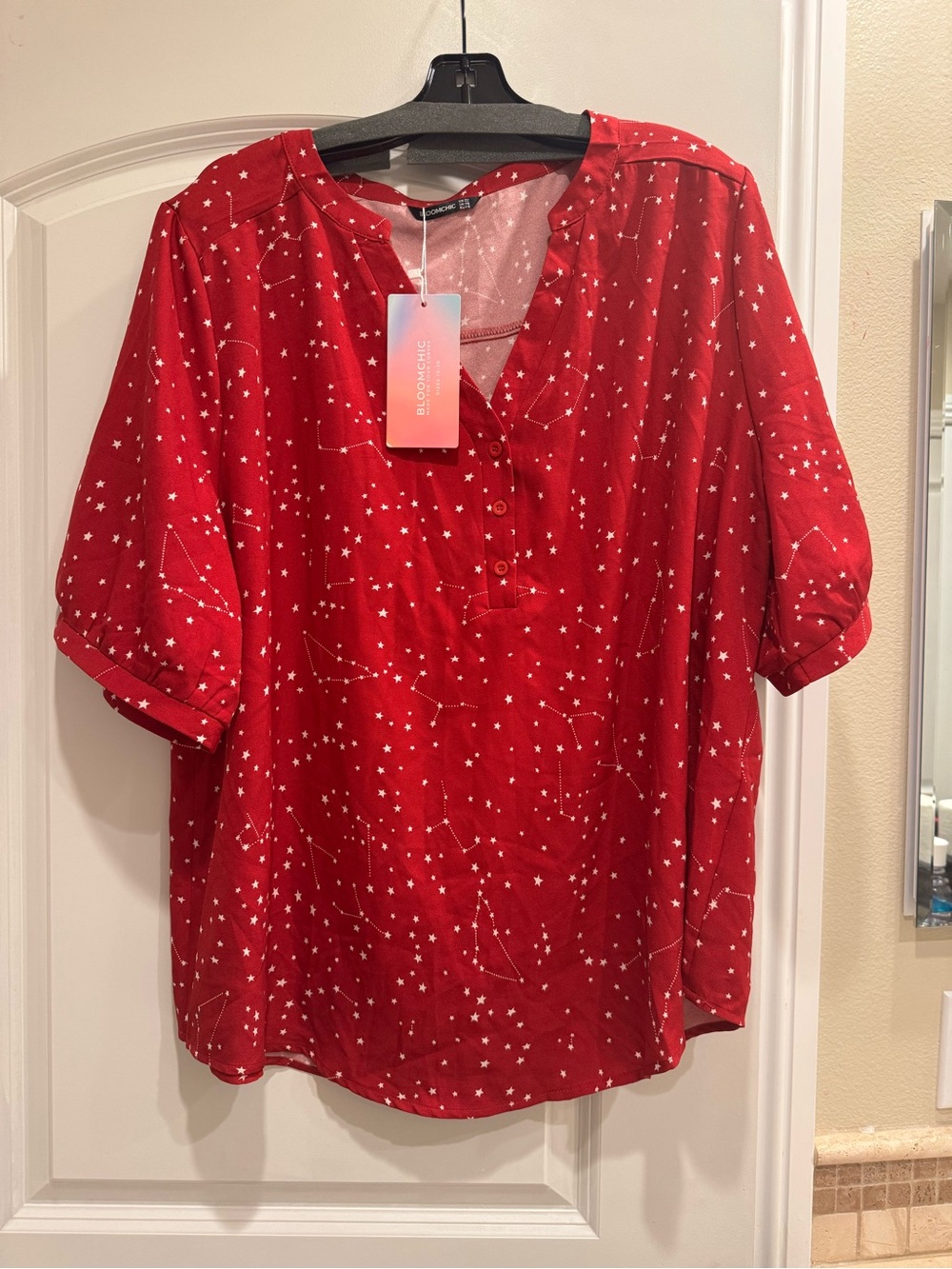 Brand new Bloomchic Women's Red blouse size US 22